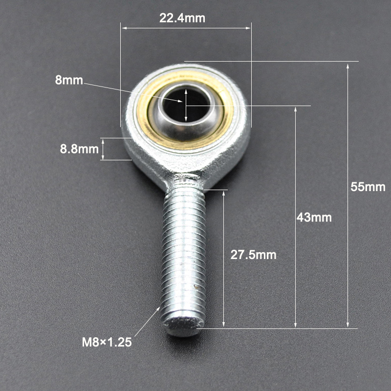 2 Stück Gelenkkopflager 5 mm 6 mm 8 mm 10 mm 12 mm M5 M6 M8 M10 M12 SA SI T/K Kugel rechts links Gewinde selbstschmierende Gelenklager
