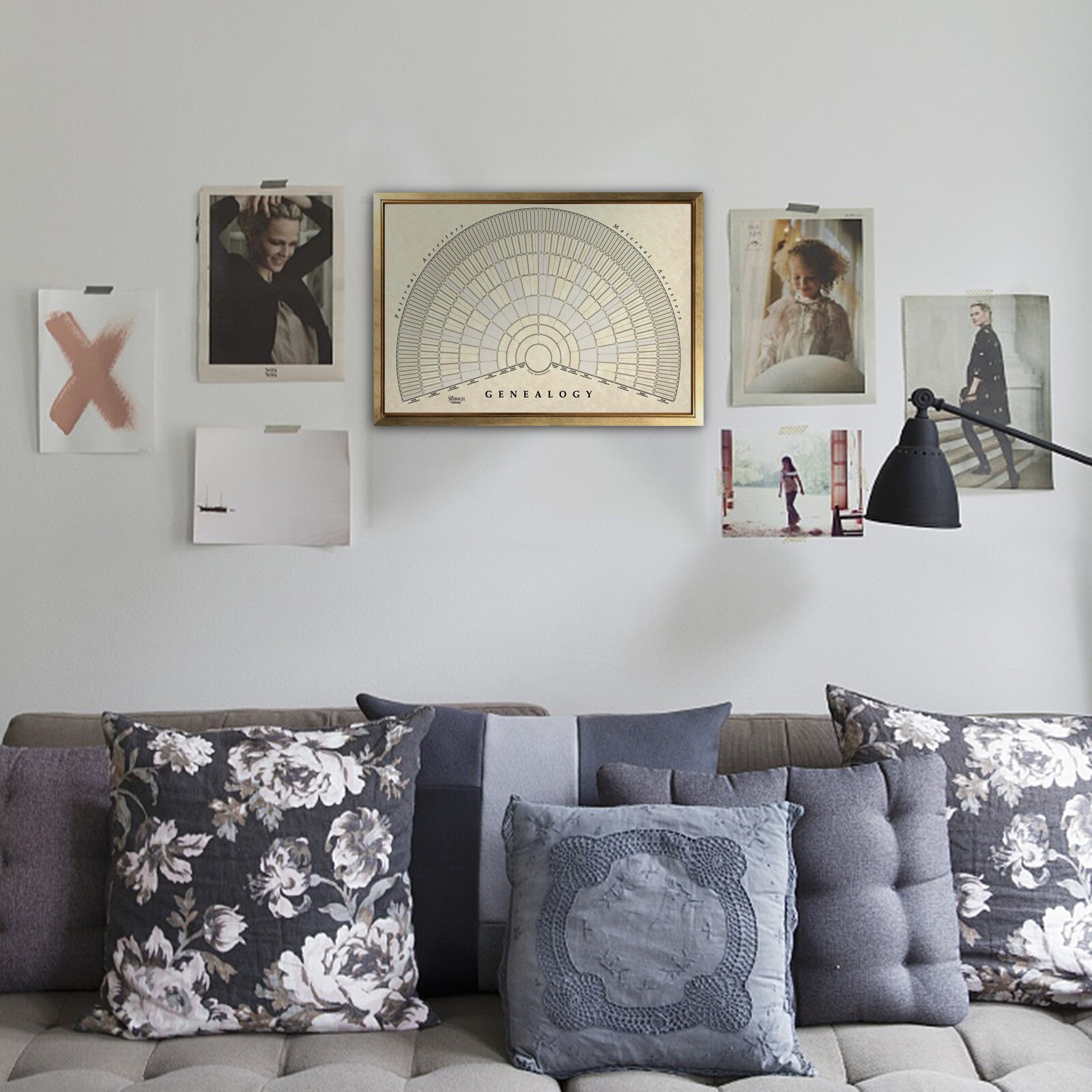 Diy Family Tree Diagram Handwritten Personal Family History Canvas Poster Wall Pictures For Living Room Decoration Home Art