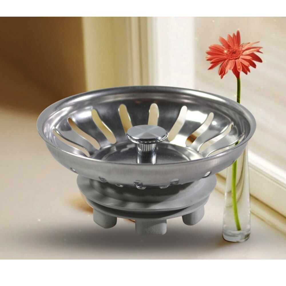 Kitchen Sink Strainer Stainless Steel Kitchen Garbage Disposal Strainer Sink Drain Catcher (Silver)