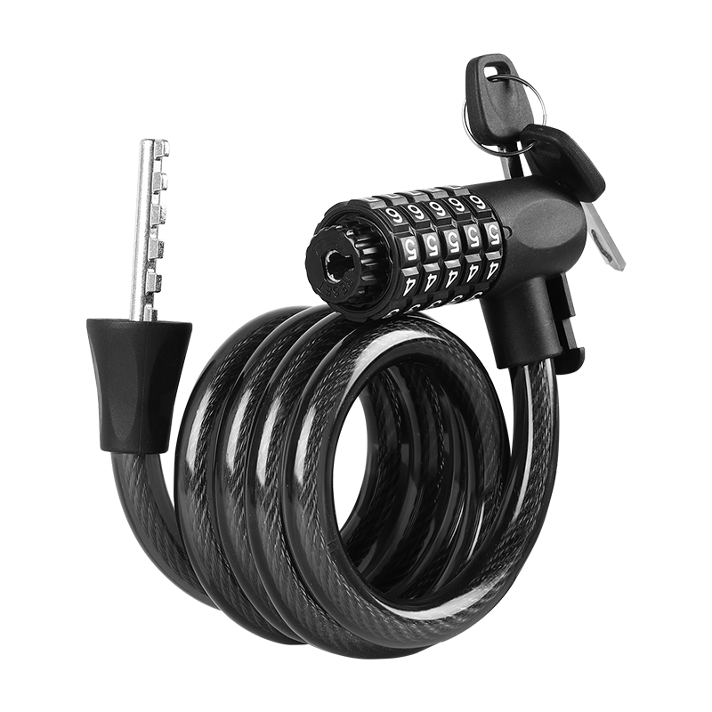 5-cijferige Resetbare Combinatie Fietsslot Anti-Diefstal Scooter Beveiliging Staaldraad Kabel Fietsslot: Default Title