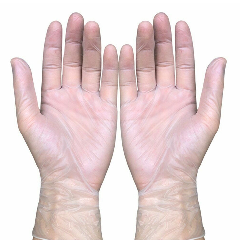 100 unids/set de limpieza del hogar, guantes desechables de mecánico, guantes blancos de nitrilo para manicura de laboratorio, guantes antiestáticos