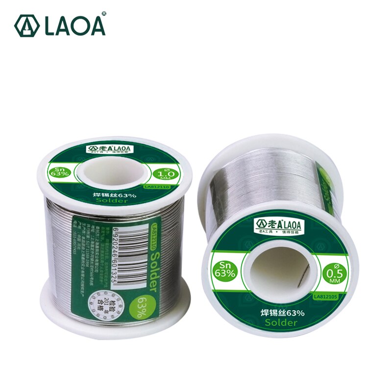 Laoa 1 Pcs 63% Solderen Tin Draad Lood Rosin Core Soldeer Draad 0.5-2.3 Mm Solderen Lassen Draden 55G 400G