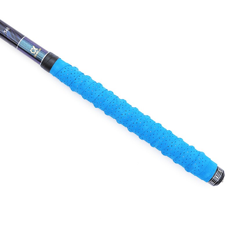 5Pcs Hengel Absorberende Zweet Riem Anti-Slip Handvat Wikkelen Riem Verlengen Tennisracket Wikkelen Riem Vissen Accessoires: Blauw