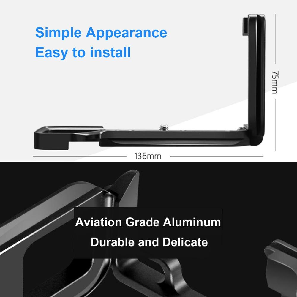 Voor so ny  a73 camera l-plaat snelkoppeling, aluminiumlegering cnc-bewerking snelkoppeling l-type plaat voor  a73 camera's