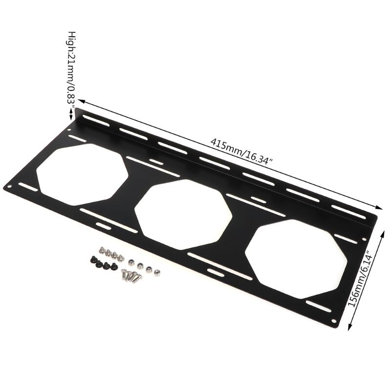 Fan Bracket 240 Radiator Mounting Bracket Water Cooler for 12/14CM Fan Holder External Computer Case Heatsink Gadget Accessories: green