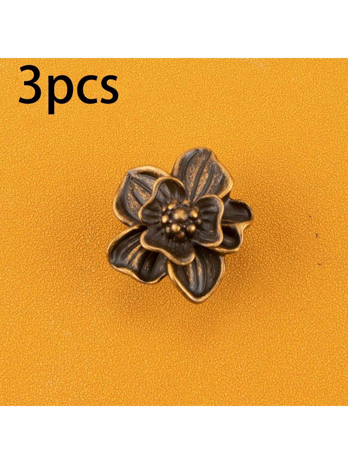 Tiradores de cajón de flores doradas, tiradores creativos de gabinete de cocina de pétalos, tiradores de cajón de gabinete de muebles, tiradores de puertas de armario: Azul