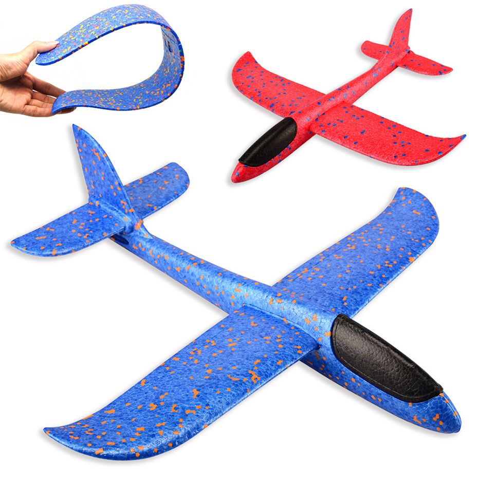 DIY Lanzamiento de mano aviones de ala voladora espuma modelo avión bolsa de rellenos de ala voladora juguetes de avión para niños