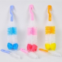 2Pcs/set Baby Bottle Brush Nimbler Baby Feeding Milk Bottle Brushes 360 Degree Bottle Wash Sponge Cleaning Kit