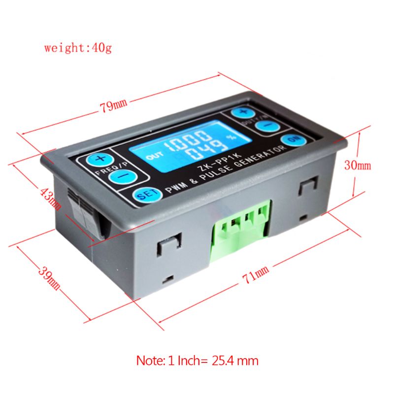 PWM Pulse Generator Frequency Duty Cycle Adjustable Module Square Wave Signal