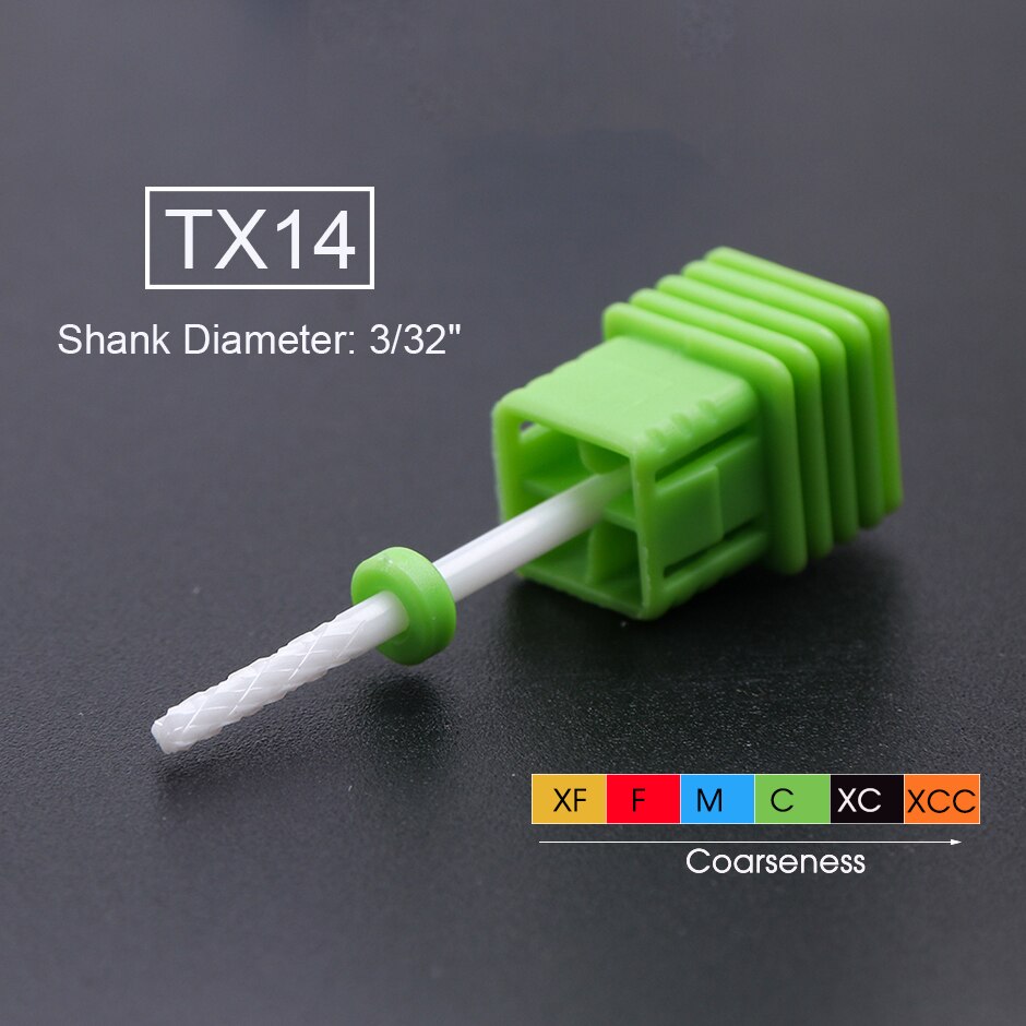 1pcs Small Round Remover Cutter for Manicure Dead Skin Nail Drill Ceramic Clean Bits Burr Pedicure Electric Nail File CHTX01-14: TX14