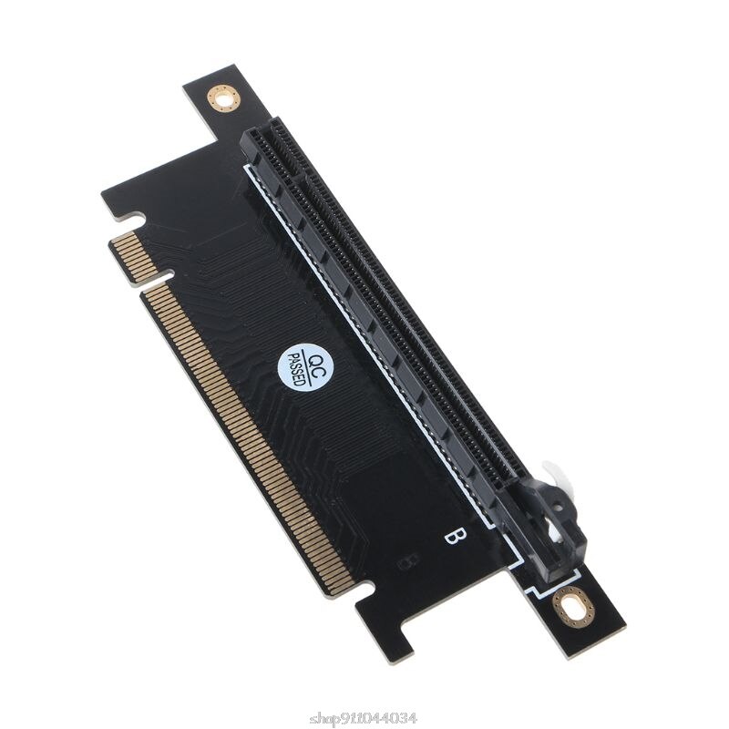 PCI Express 16X Riser PCIe Graphics Card PCI-E Steering Card 90 Degrees Right Angle Riser Adapter for 1U 2U Host 4/6cm D24 20: Black