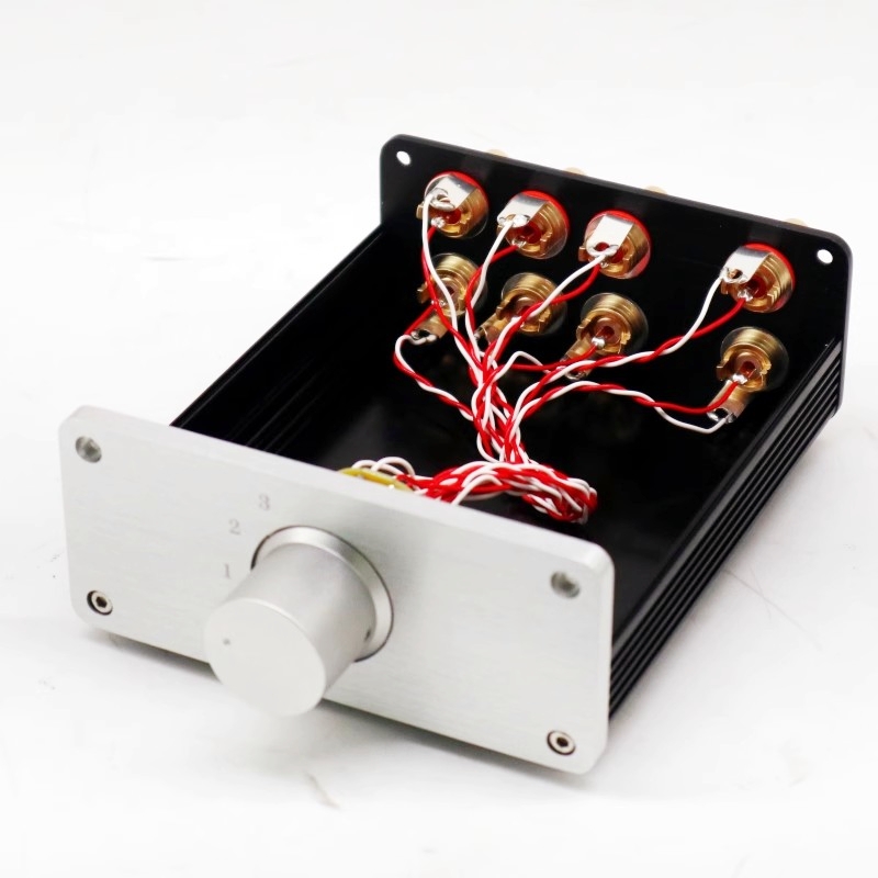 TIANCOOLKEI HiFi-CMC high end Passive RCA Audio Input Selector 3 groups 2 channels 3 Select 1 Output audio signal input switcher