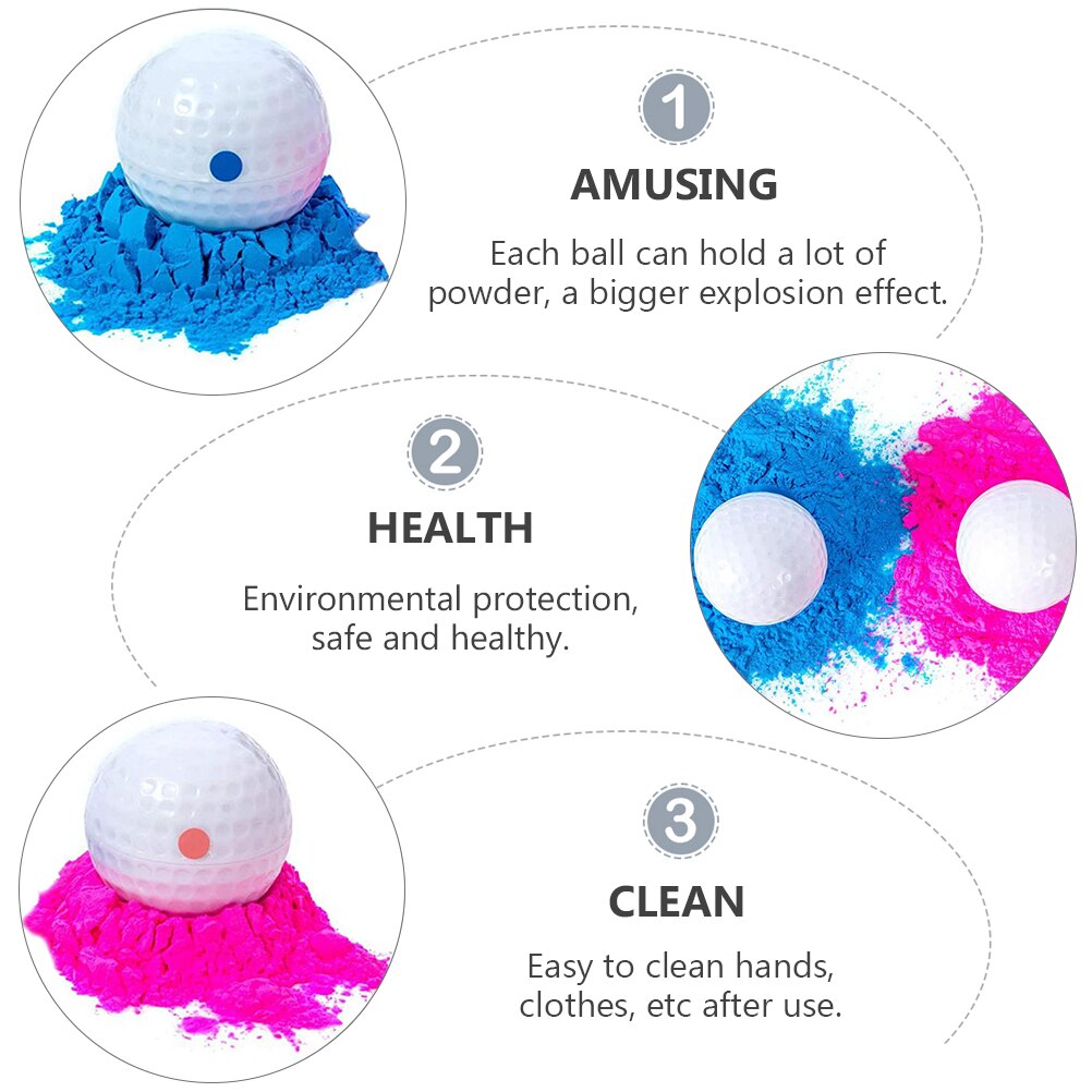 2Pcs Birthday Party Gender Reveal Powder Balls Banquet Smoke Powder Bombs