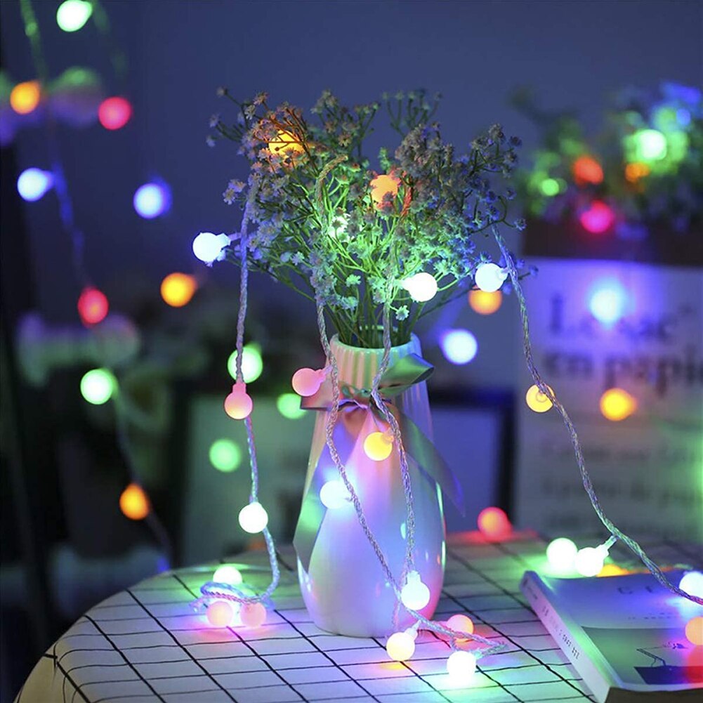 LED Ball Chain Light Waterproof Fairy Lamp Outdoor Battery String Light Atmosphere Lighting for Wedding Christmas Garland Party