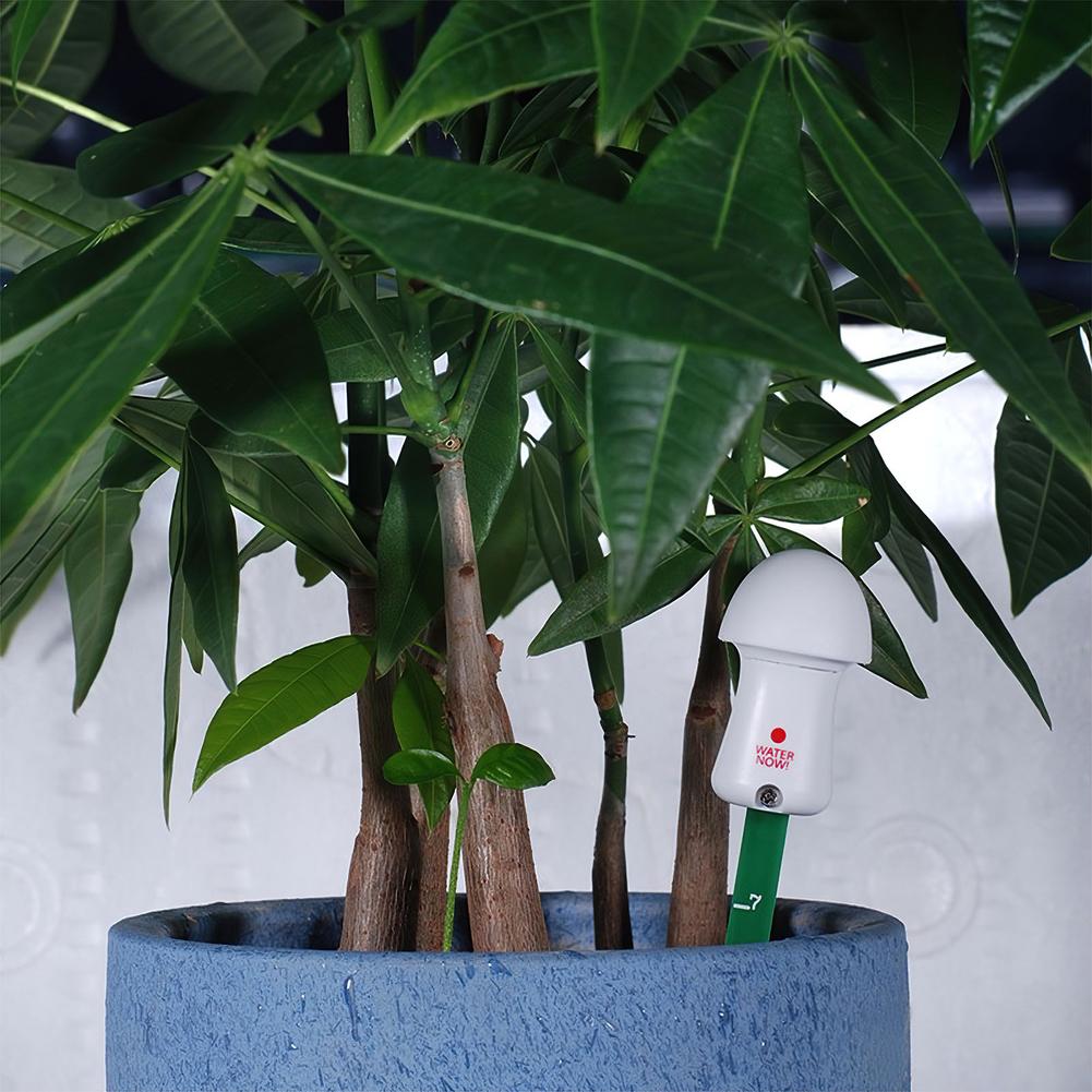 Mushroom Shape Plant Soil Moisture Meter Waterproof Sun-proof Plant Water Sensor Garden Plants Water Monitor Indicator Light