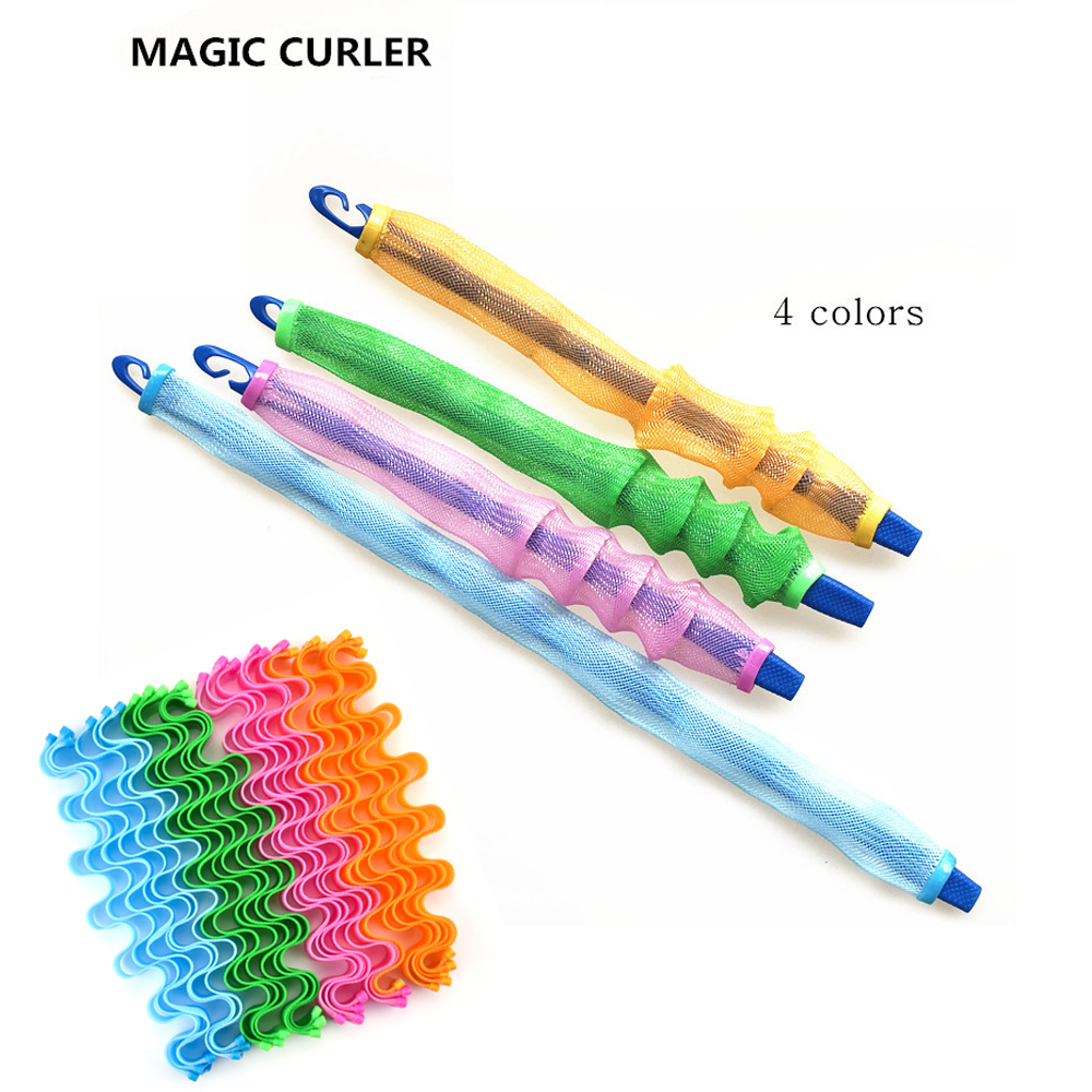 12 Stuks Magic Hair Curler Geen Schade Aan Haar Diy Golf Krul Rollers Draagbare Kapsel Sticks 30Cm Duurzaam Curling hair Styling Tools
