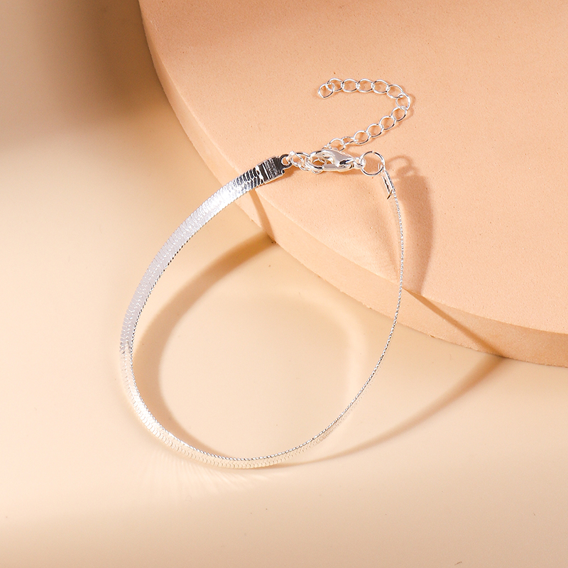 Pulsera clásica de cadena de serpiente para mujer, pulseras de cadena de Color dorado de tendencia para mujer, pulsera de de joyería