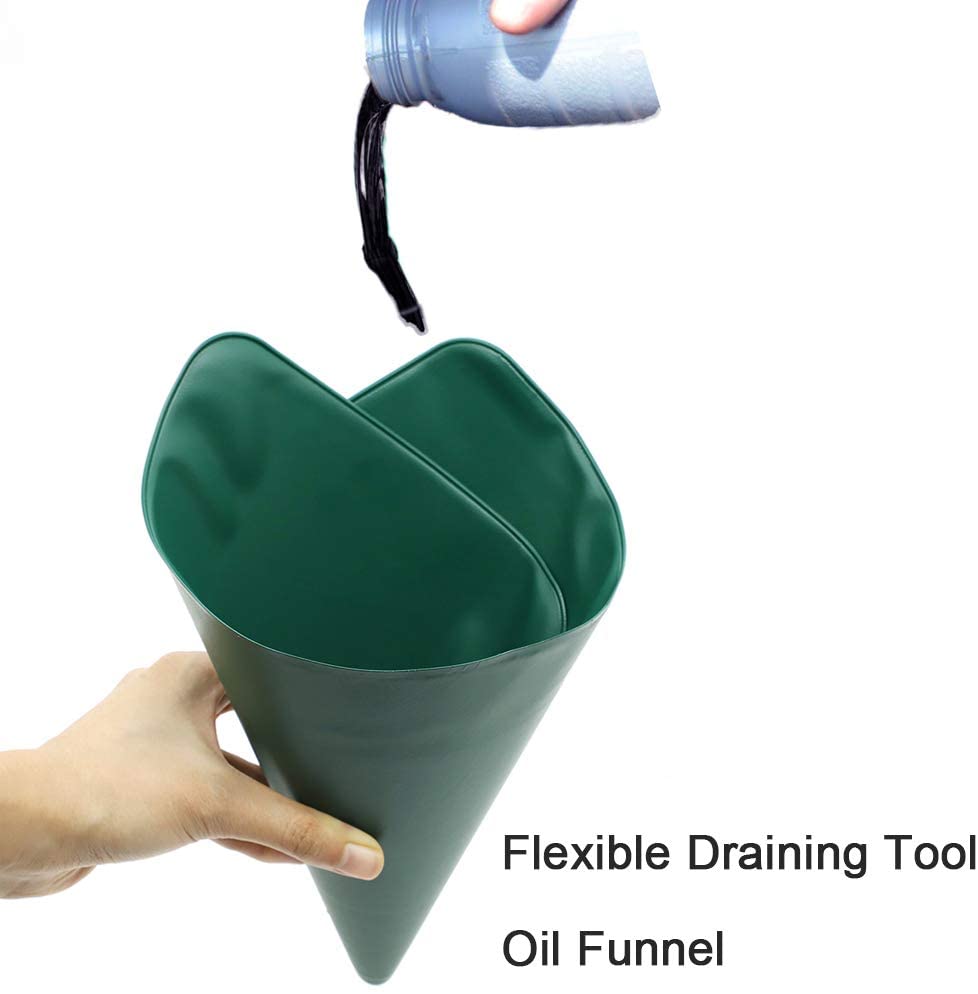 Flexible Draining Tool Oil Funnel, Oil Drain Funnel for Discharging Oil from Cars Trucks Motorcycle Funnel Drainage Oil Guide