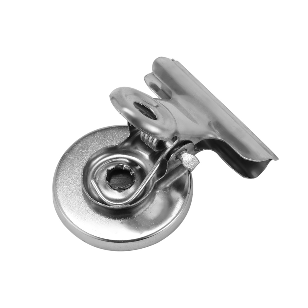 3cm Metal Fridge Magnet Clip Round Shape Sliver Magnet Clip For Home Refrigerator Wall Recipes Note Message Holder Clamp
