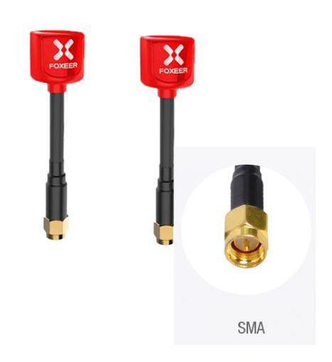 Foxeer 5,8G 3dBi TX RX RHCP Rund-polarisierte Omni FPV Antenne SMA RP-SMA Pilz Antenne: Red SMA