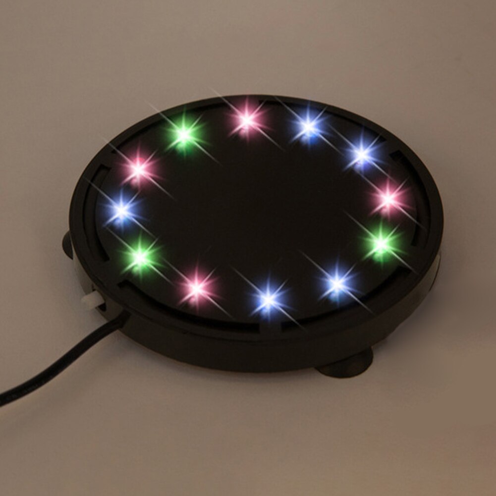 Lampa doprowadziło robić akwarium z bąbelkami tlenowymi ciemna poświata podwodna kolorowa bańka tlenowa RGB okrągłe światło akwarium lampa dekoracyjna