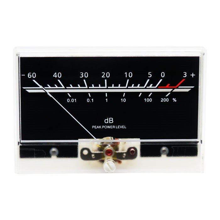 Black VU Meter 50*100 White LED Backlight Level Meter Vu Meter Rear Power Amplifier VU Header
