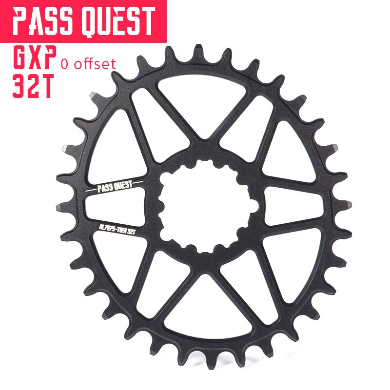 Pass quest offset 0mm gxp oval smal bred kedjekrans vevsats för sram  xx1 x01 mtb mountainbike kedja hjul cykel gear 30-42t: Gxp oval 32t balck