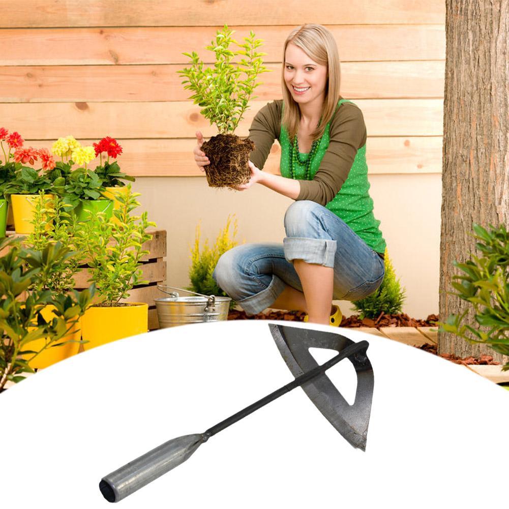 Azada hueca de acero endurecido, rastrillo de deshierbe de mano, para plantar verduras, granja, jardín, herramienta de Agricultura, accesorios de deshierbe, 1 ud.
