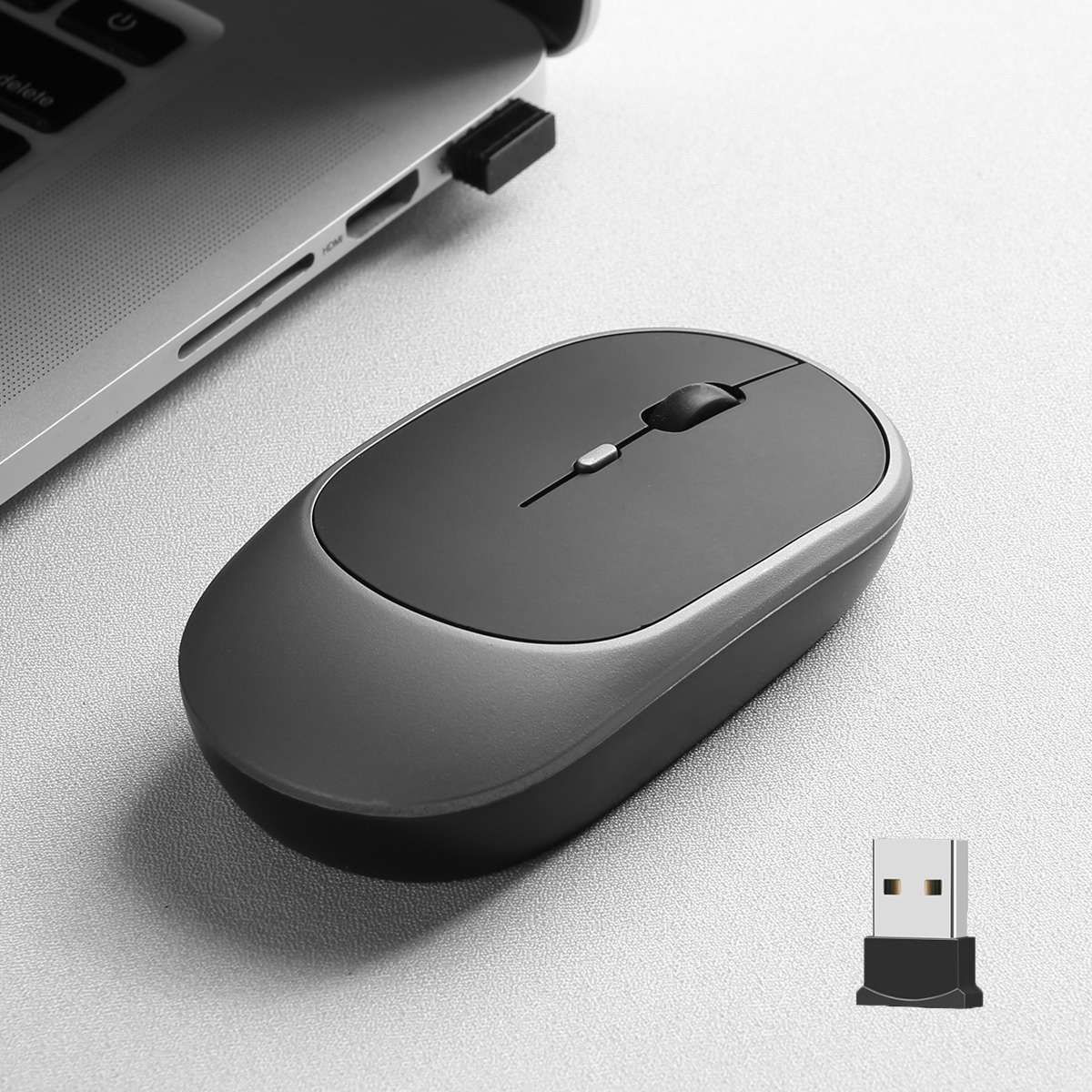Souris de jeu sans fil graphite Gh, Bluetooth, ultra-faible consommation d'énergie, modes touristes, compatible avec PC, Mac, growLapmedicats, muet: WHITE