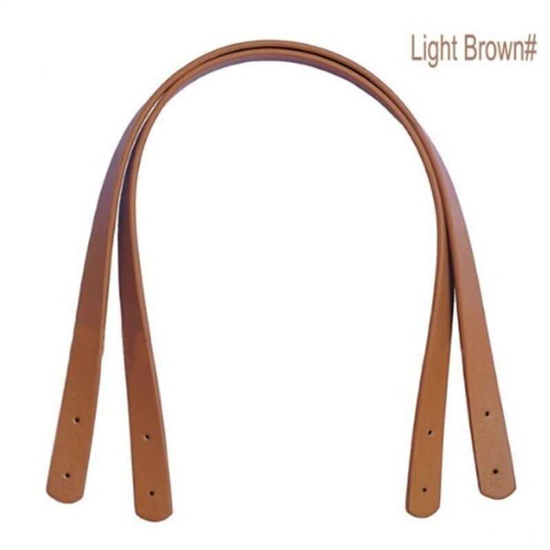 2 pçs saco cinto destacável alça de couro do plutônio senhora bolsa de ombro acessórios de substituição diy alça alça banda: Light Brown