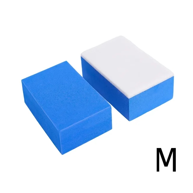 Esponja de limpieza de película de aceite de vidrio para coche, esponjas de pulido para limpiaparabrisas, cepillo de fieltro de lana para parabrisas de coche, herramientas de eliminación de polvo de aceite, accesorios: Azul