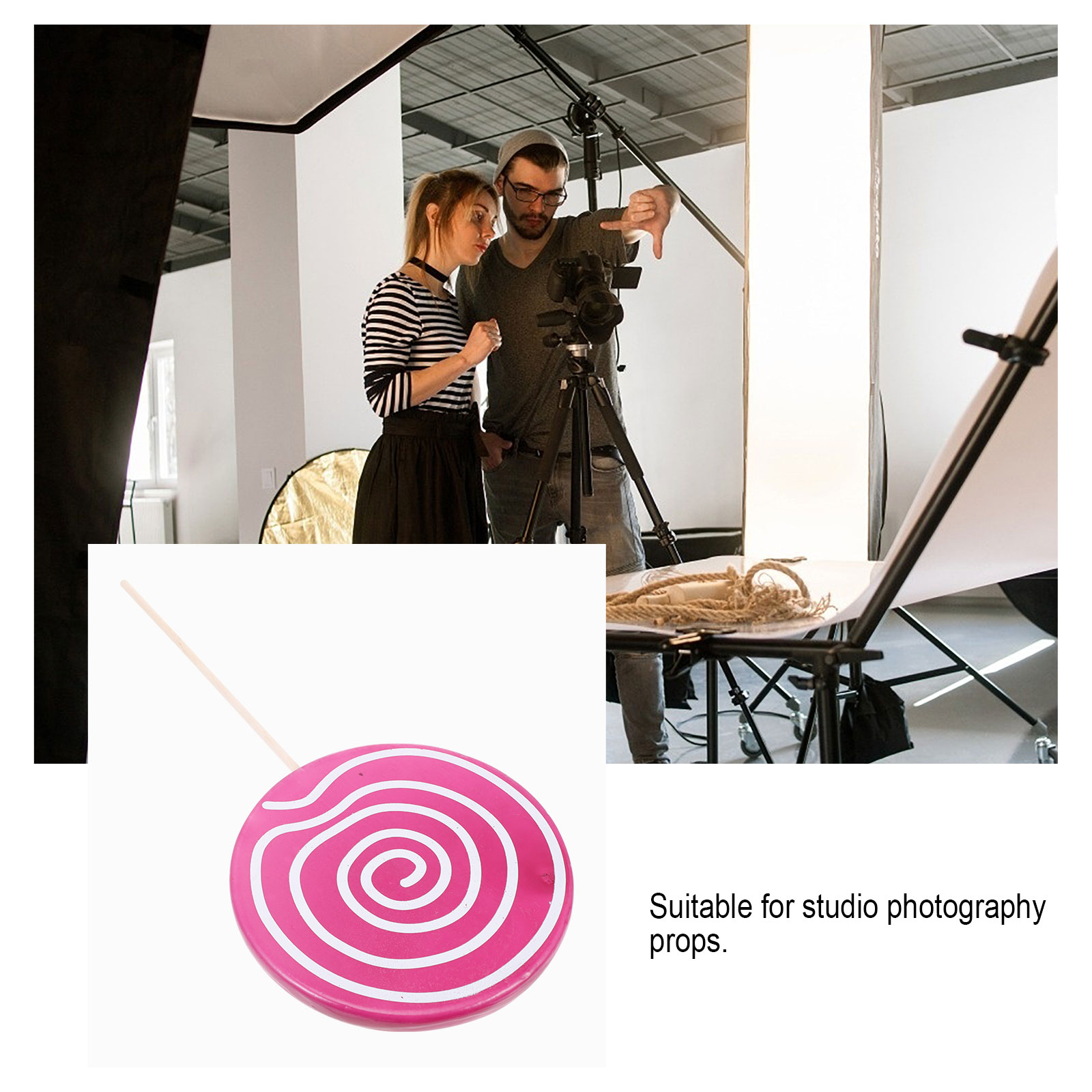 2pcs Realistic Simulation Lollipop Props Photo Props Lollipop Scene Adornments