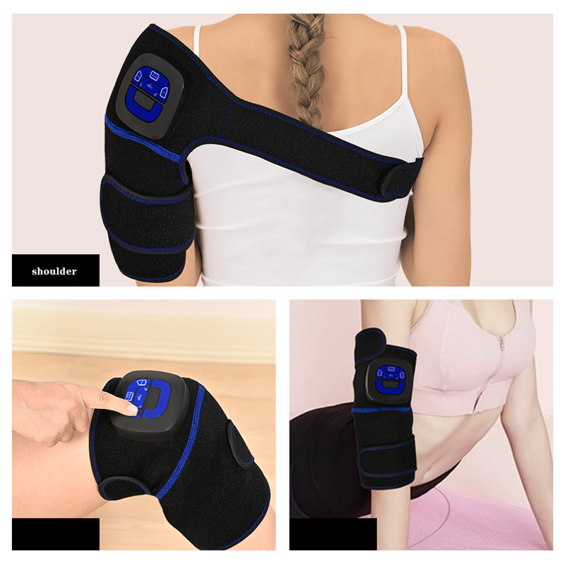 Electric Heating Knee Massager Far Infrared Joint Physiotherapy Elbow Knee Pad Vibration Massage Pain Relief Health Care