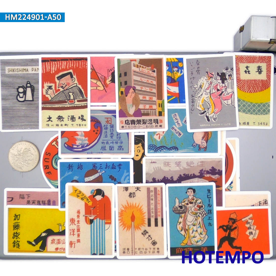 20/30/50 sztuk, stare reklamy, plakaty, naklejki, Styl japoński, Retro Trip, Śmieszne naklejki, Nadaje się do DIY Scrapbook Bagaż Bike Car Laptop Motocykl Gitara, Naklejka na telefon