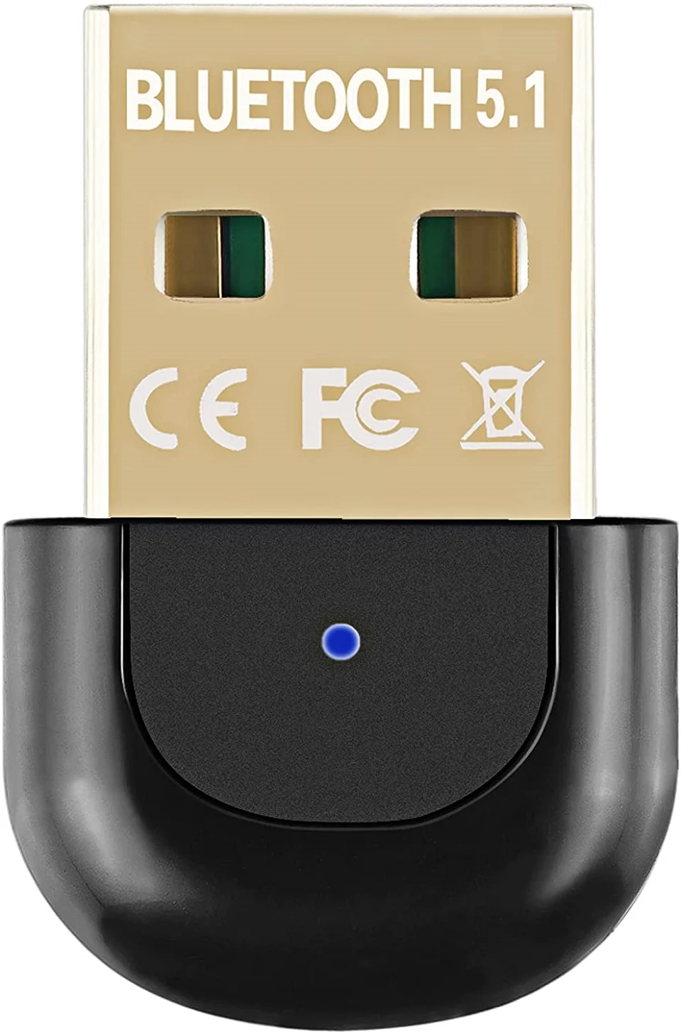 USB-Bluetooth-Adapter 5.1 Bluetooth-Empfänger USB Bluetooth 5.0 Dongle 5.0 BT-Sender aptx Mini-Adapter für PC Laptop Lautsprecher: WHITE