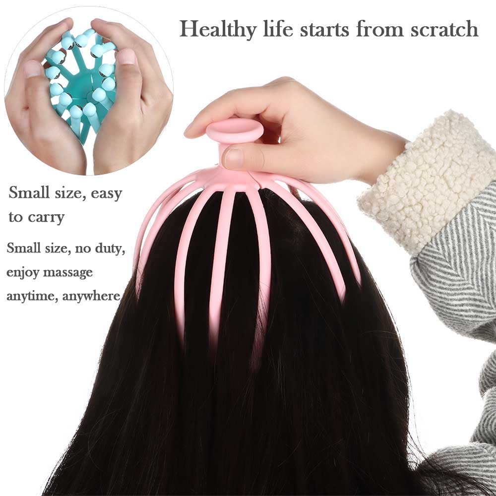 Ball Comb Head Massager Neck Eliminate Fatigue Massage Octopus Scalp Brush Stress Body Relax Spa Health Relaxation Care Tools