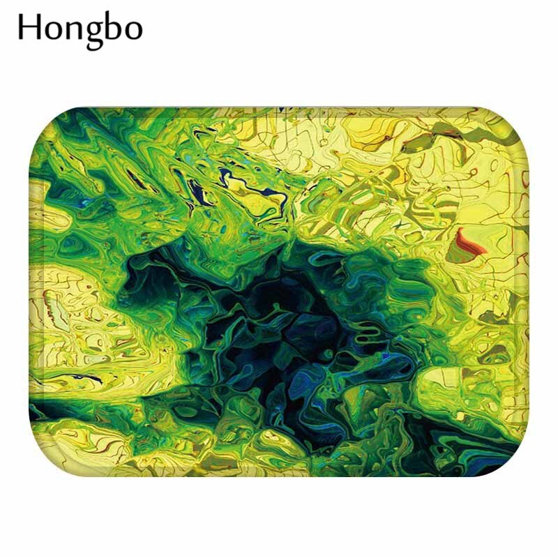 Felpudo antideslizante Hongbo moderno para el hogar, patrón de pintura, estera para piso de baño, cocina, baño, exterior, alfombra, decoración del suelo
