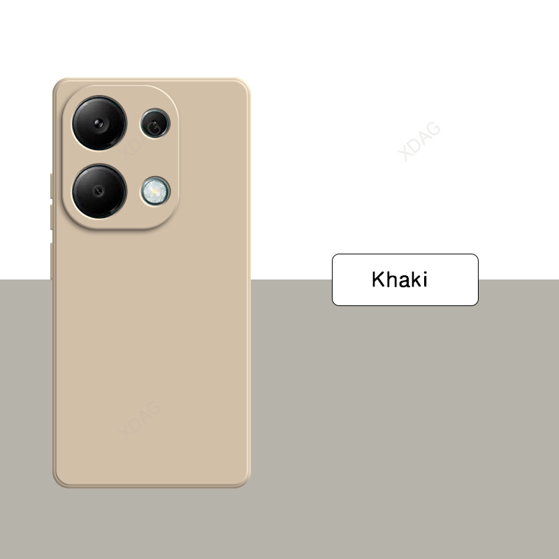 Capa de telefone de silicone líquido para xiaomi redmi note13 note 13 pro 13pro 4g 6.67 "alta qualidade macio original quadrado capa traseira escudo: Prateado