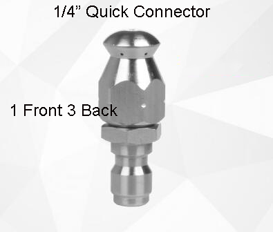 Hogedrukreiniger Riool Afvoer Reinigingssproeier Rvs Afvoer Schoner Nozzle Rioolbuis Cleaner Spray Nozzle: Rood
