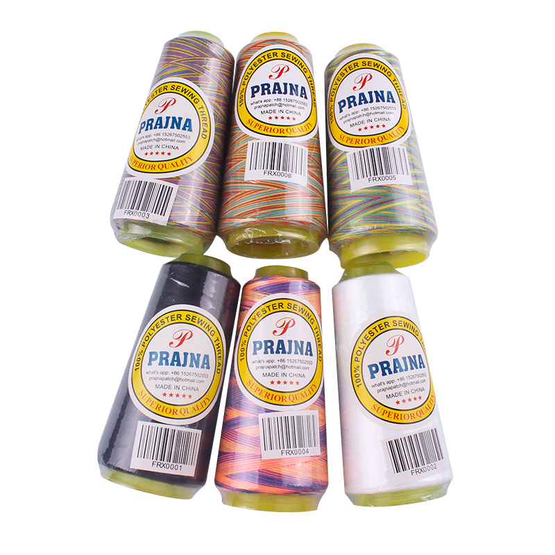 Regenbogen-Nähgarn, 1500 Jahre, buntes Polyester-Nähgarn, Overlocking-Garn