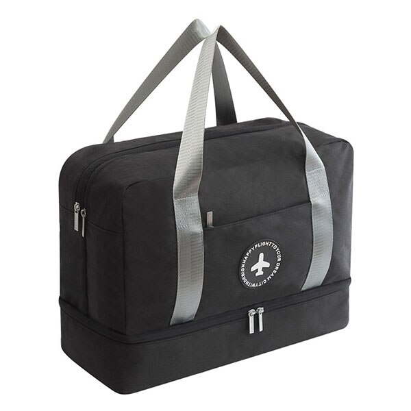 Reistas Waterdicht Grote Capaciteit Multifunctionele Droog Nat Scheiding Opslag Handtas Bag Travel Duffle Bag: Black