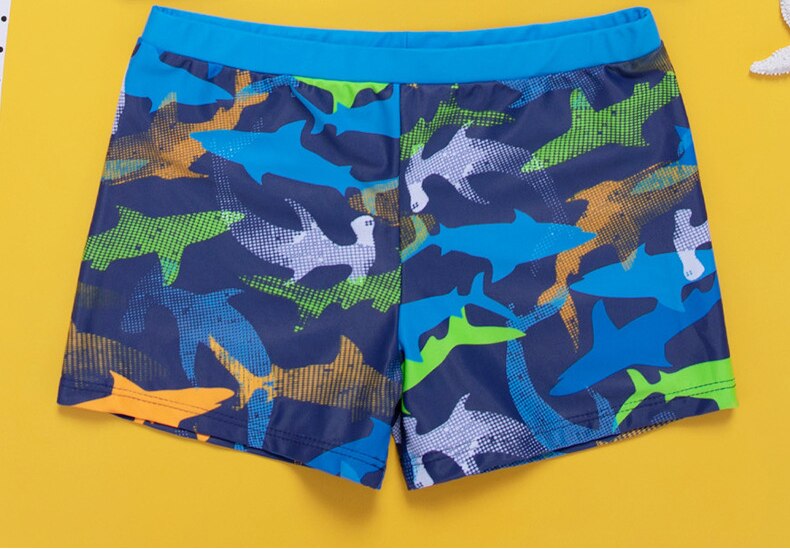 7-14 Jaar Jongens Swimtrunks Tweedelige Kinderen Badmode Shark Print Stijl Badpak Beachwear Zonwering TB082