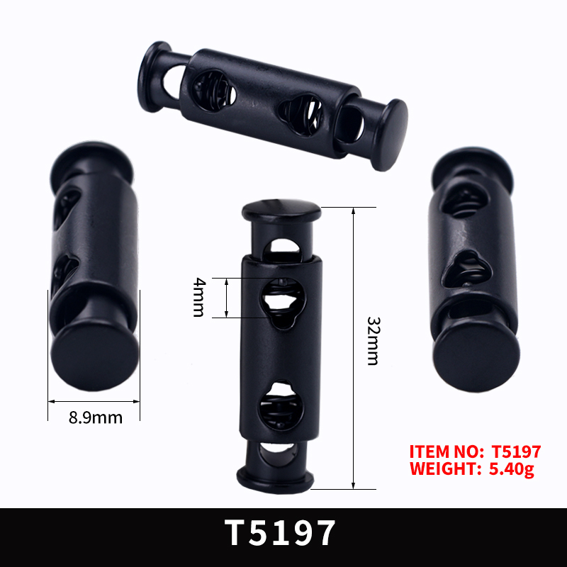 50 Pcs Metal Spring Toggle Clasp Stopper Cord Gunblack Gold Silver Decorative Cord Lock DIY Accessoriesic Adjust Stopper Rope: T5197