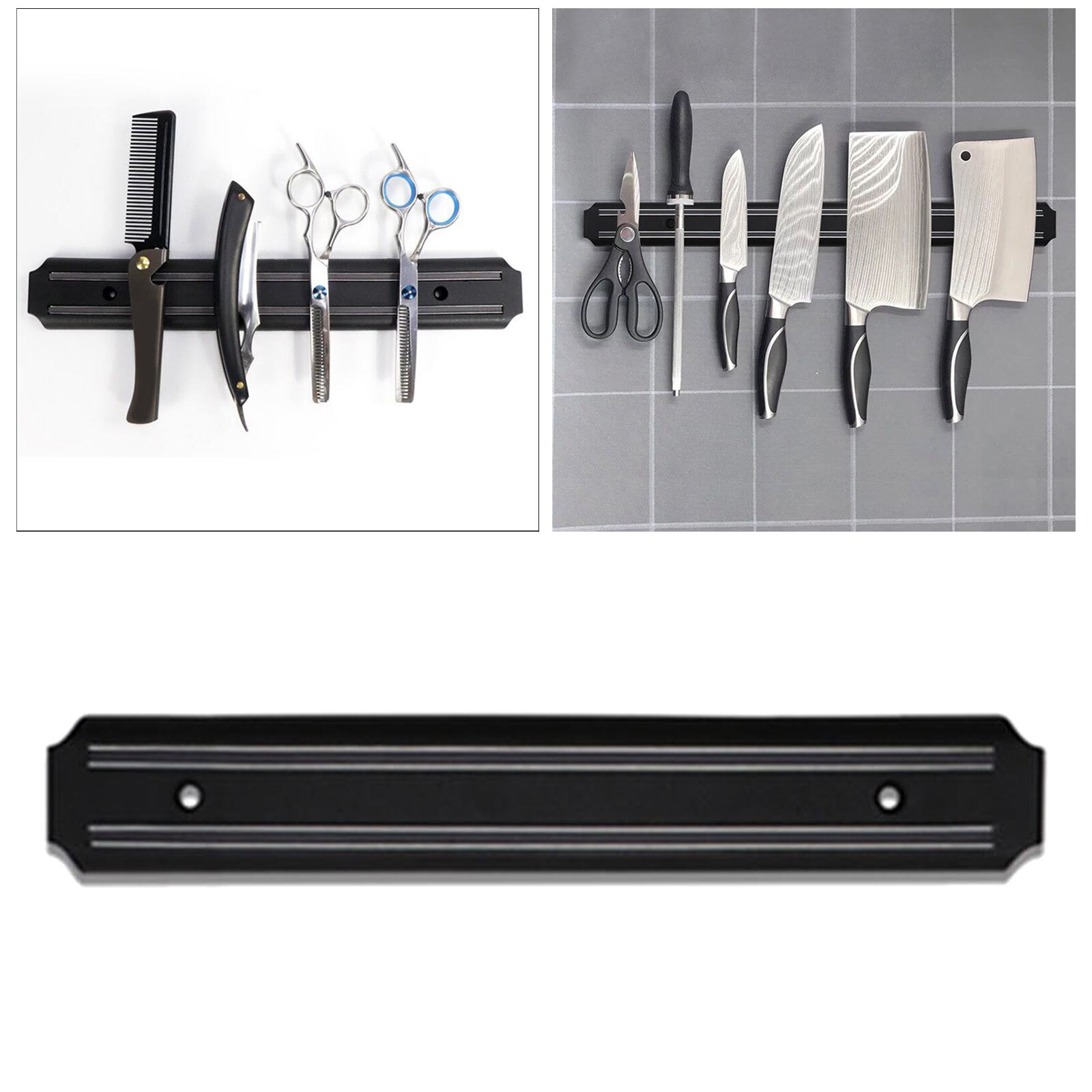 Magnetische Messen Strip Bar Muur Houder Multifunctionele Voor Wasserij Garage: 33x4.8x1.3cm