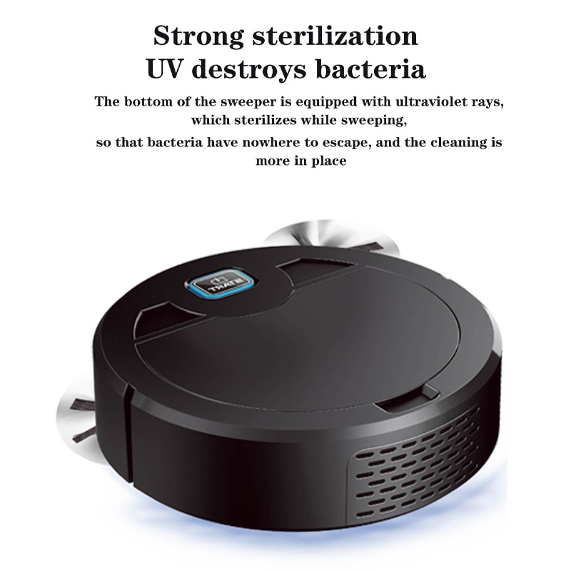 3 In 1 Smart Sweeping Robot Home Sweeper Sweeping and Vacuuming UV Wireless Vacuum Cleaner Sweeping Robots