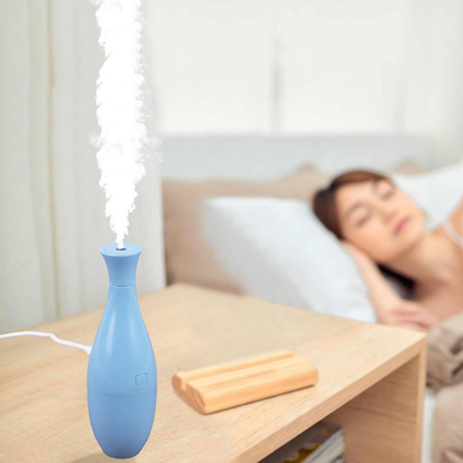 220ml Portable Mini Humidifier Usb Personal Desktop Humidifier For Travel Office Home Portable Air Humidifier Travel Mist#p30: Blue