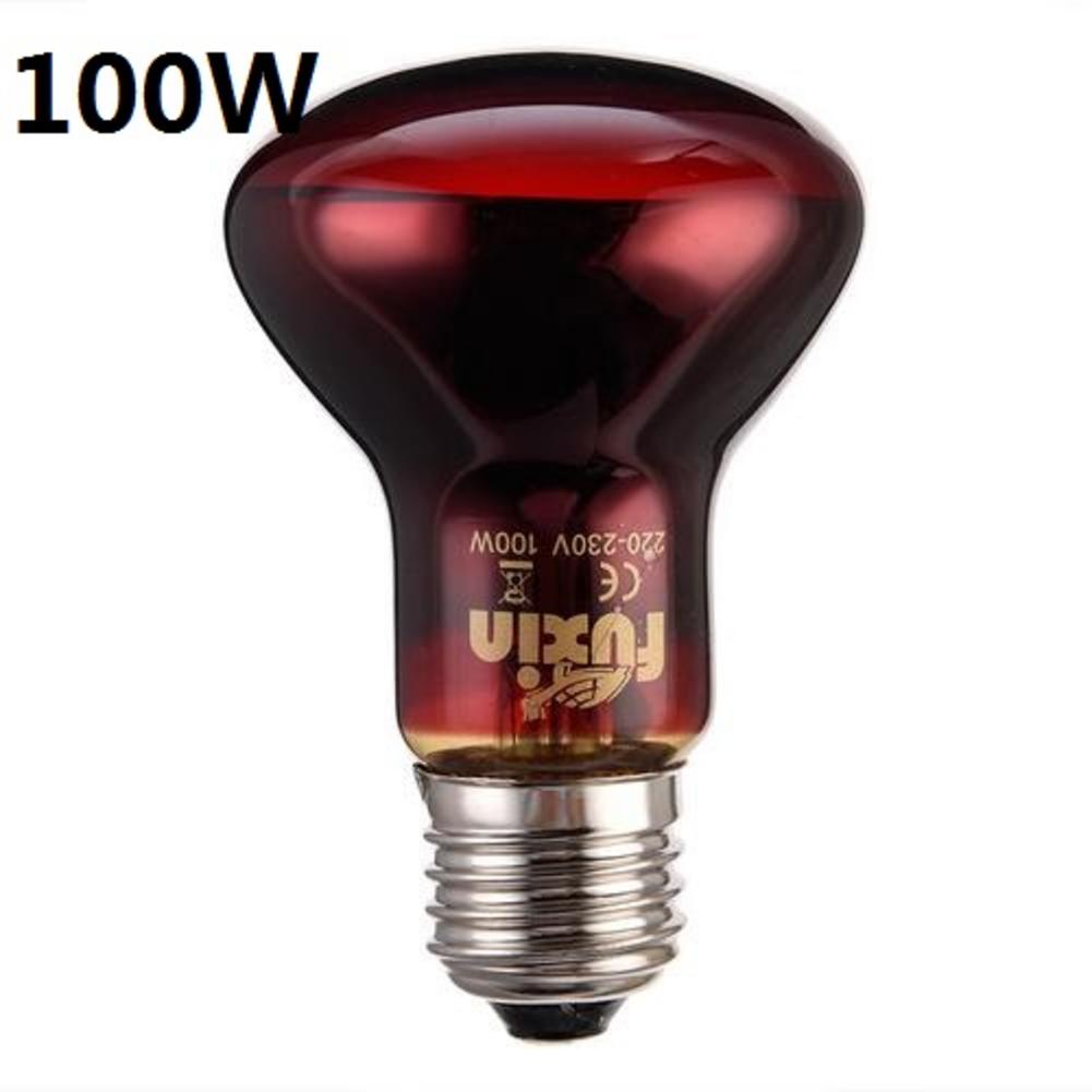 Pet Red Heating Lamp E27 Day Night For Amphibian Snake Lamp Heat Reptile Bulb UV Light 25W 50W 100W AC220-240V: 100w