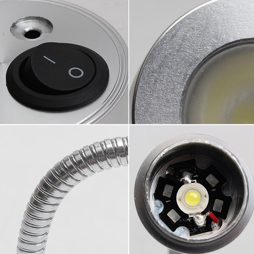 2 Stuks 12V Led Spot Leeslamp Schakelaar Camper Caravan Van Boot Camper Licht Warm Licht