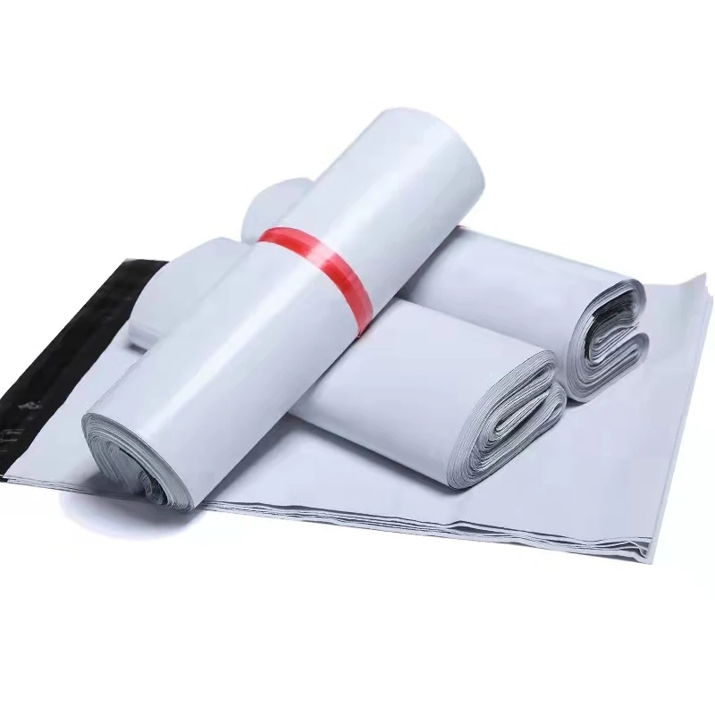50 Pçs/lote Grátis Envelope sacos de Plástico Envelope Expresso de Sacos de Armazenamento De Cor Branca Sacos De Discussão Auto Selo Adesivo Saco do Correio