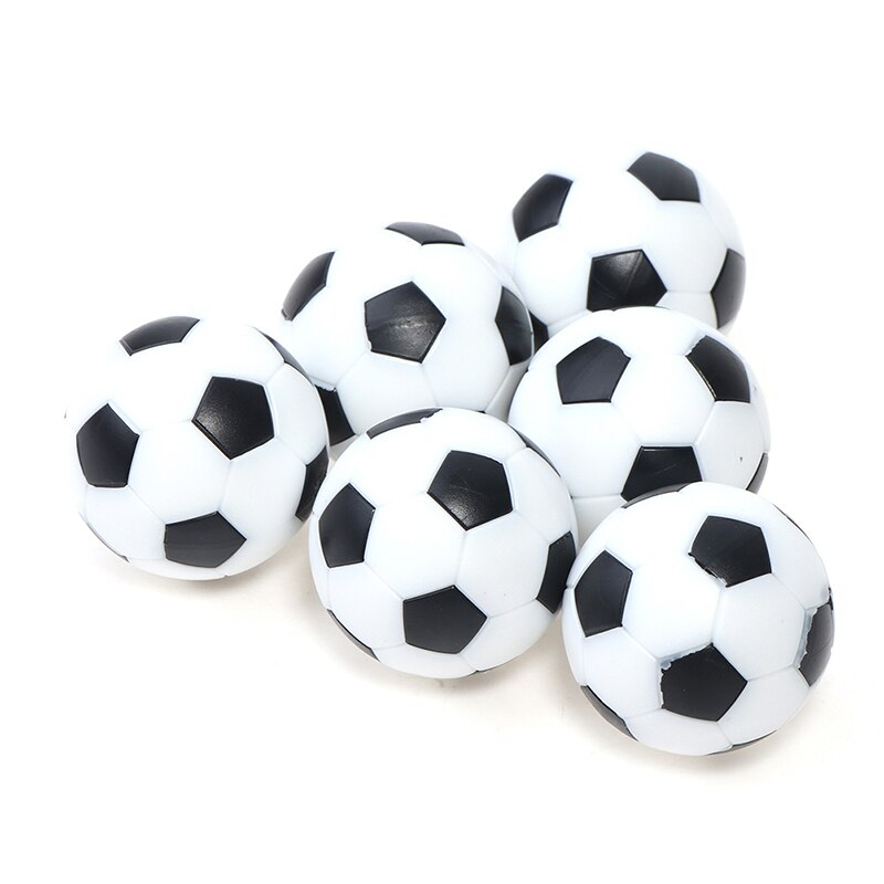Lot de 8, 6 ou 4 ballons de rechange en résine de supérieure, Mini ballons de football colorés de Table, 32mm: 6pcs